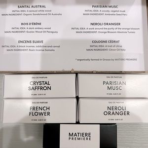 Matiere Premiere Set of 5 Fragrance Samples 1.5ml each